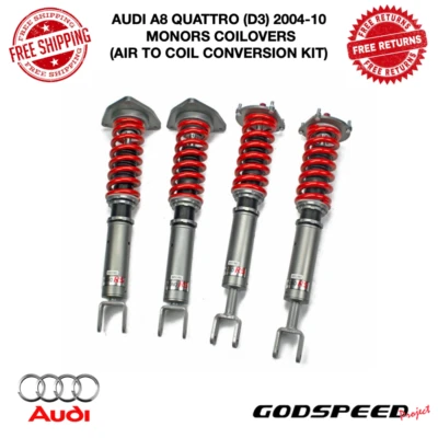Kit de amortiguador Coilover Godspeed Project MonoRS para Audi A8 Quattro 2004-2010 (D3) Foto 1 de 4