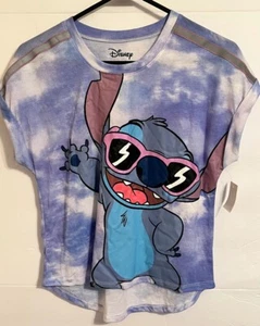 Disney Lilo and Stitch (3-5 S) BLUE TIE DYE STITCH SHIRT Youth - Picture 1 of 5