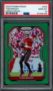 2020 Prizm #255 Tom Brady Green Prizm PSA 10 Freibeuter ZIEGE - Bild 1 von 2
