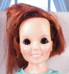 Ideal Crissy Doll 1968 Growing Red Hair Blue Satin Dress & Panties 18 in Vintage - Picture 1 of 9