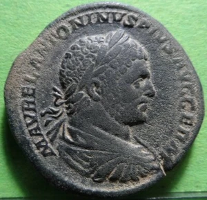 Marco Aurelio Antonino, CARACALLA (211-217 AD) SESTERCIO, CAYÓN.-173, Bronce - Imagen 1 de 2