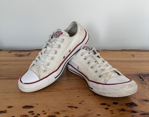 Scarpe Converse donna 8 uomo 6 All Star Chuck Taylor bianche tela stringate M7652