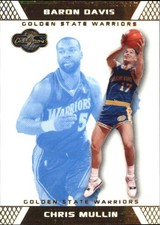 2007-08 Topps Co-Signers Gold Blue Warriors Card #43 Chris Mullin/Baron Davis/89