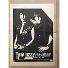 THIN LIZZY HOLLYWOOD POSTER SIZED original music press advert from 1982 - printe