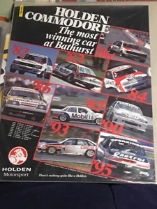 Holden Commodore Most Winning Car At Bathurst Original Dealership Poster Brock - Picture 1 of 5