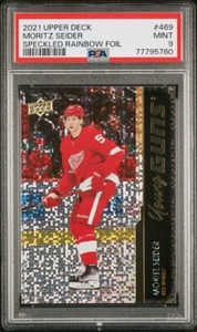 2021 Upper Deck Young Guns #469 - Speckled Rainbow Foil - Moritz Seider (RC)