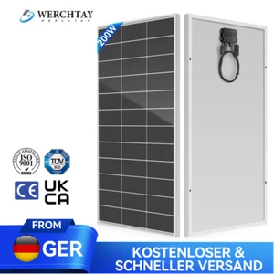 200 Watt Solarpanel Solarmodul 200Watt 200W 12 Volt Solar Wohnmobile Wohnwagen - Bild 1 von 17
