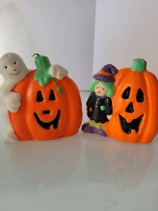 Vintage Halloween Pumpkin Ghost/witch Candles, New Without Packaging - Picture 1 of 13
