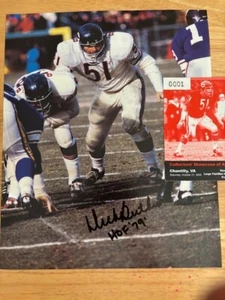 Dick Butkus HOF AUTO Signed 8x10 Book Photo Show Cert HOF '79 Inscription Bears - Picture 1 of 1