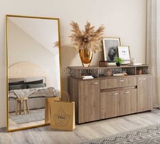 Madia credenza comò 4 ante cassetto ripiani City 3056 Noce ammiraglio design