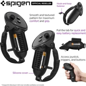 For Meta Quest 3 Controllers Case SPIGEN Silicone Fit Hand Straps Cover - Picture 1 of 25