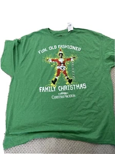 Camiseta familiar National Lampoons vacaciones de Navidad para hombre verde antigua de moda 2XL - Imagen 1 de 4