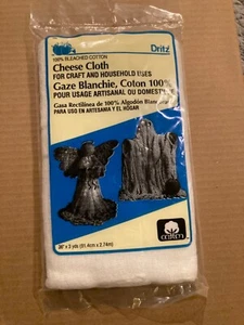 Vintage 1997 New Dritz 100% Bleached Cotton Cheese Cloth USA 36"x3 Yards NIP - Picture 1 of 2