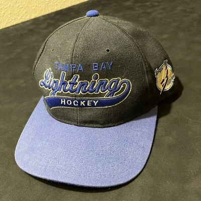 Sombrero de iniciación Tampa Bay Lightning vintage Snapback lana NHL centro hielo años 90 retro Foto 1 de 4