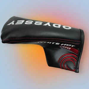 ODYSSEY White Hot Pro Blade Style Putter Headcover GOLF HEAD COVER BLACK - Bild 1 von 3
