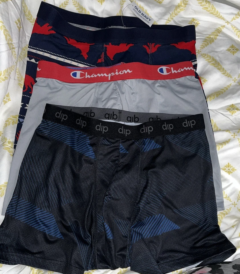 Lote De 3 Boxers Para Hombre Diseño Marca Moda Talla M Champion, Dip, Azul Marino Antiguo Foto 1 de 2