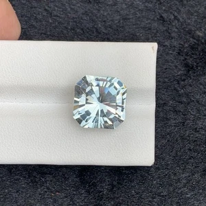 Beautiful Natural Topaz 12.50 Carat Light Blue Color Asscher Shape From Brazil - Picture 1 of 11