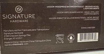 Signature Hardware Vassor 1.2 GPM Widespread Bathroom Faucet SHWSCVA807ZBN - Image 1 of 4