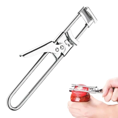 2X Ajustable Multifuncional Acero Inoxidable Abridor de Latas Tarro Tapa Pinza Cocina Foto 1 de 4