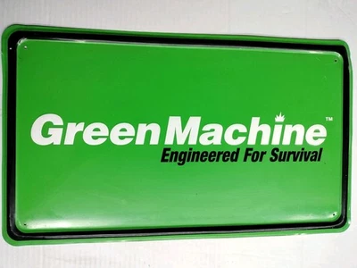 USED GENUINE GREEN MACHINE METAL PROMOTIONAL SIGN - FROM A CLOSED DEALERSHIP - Image 1 of 4