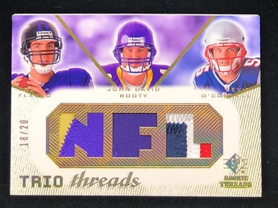 2008 SP Rookie Threads TRIO Kevin O'Connell Joe Flacco RC JERSEY PATCH #18/20 - Image 1 of 2