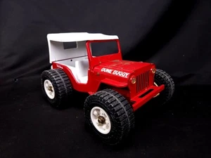 Tonka Jeep Dune Buggy rot 70er weiß Verdeck oben Pressmetall Oldtimer 1970 L1214 - Bild 1 von 14