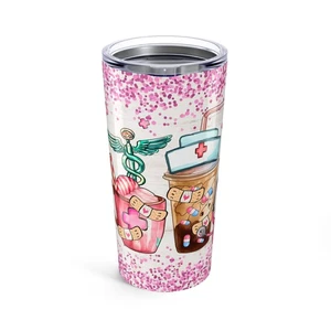 Krankenschwester-Thema 20 Unzen Becher mit lustigen Getränken Design - Bild 1 von 5