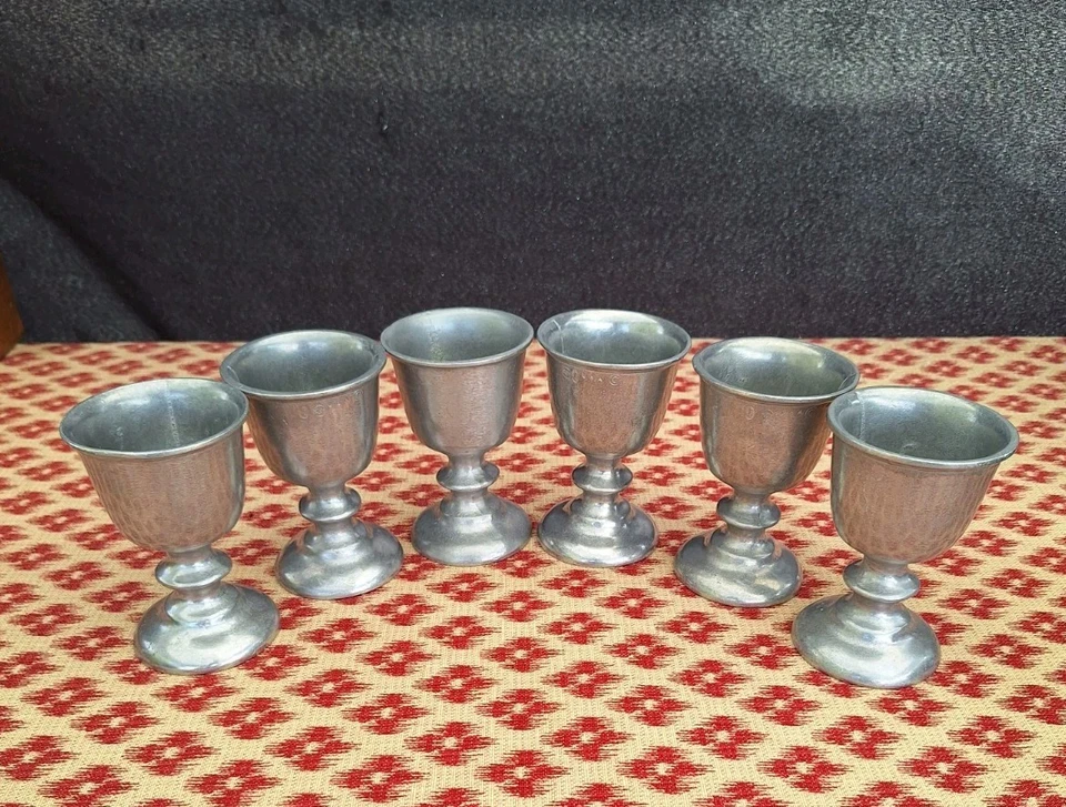 (6) WILTON ARMETALE ARADO TABERNA PATAS DE PELTRE Juego de SEIS COPAS de Bebida de 5" de Alto Foto 1 de 4