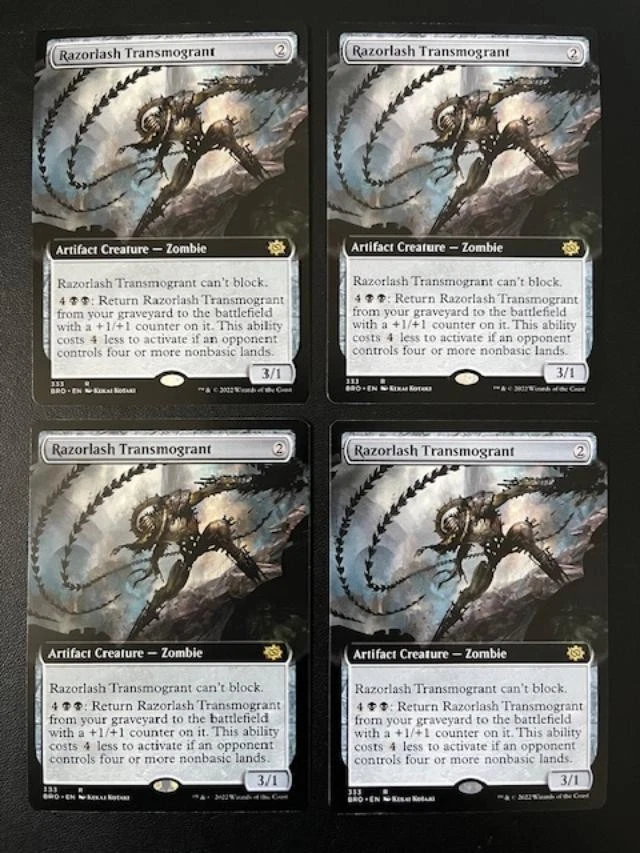 MTG- Razorlash Transmogrant x4 - The Brother's War - Extended Art - Image 1 of 1