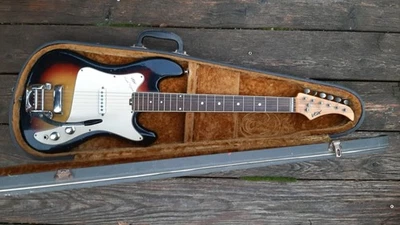 Vox Super Meteor Vintage guitar 60's - in Orig Hard Case . United Kingdom/Italy - Photo 1/4