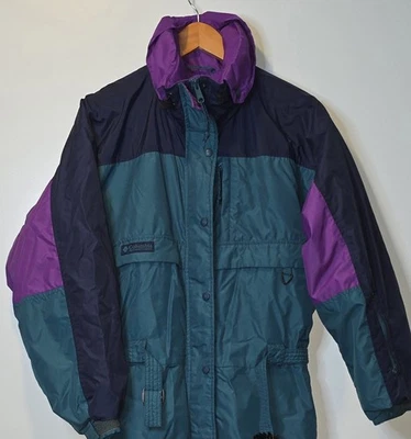 Vtg 90s Columbia Ski Snow Suit Colorblock Snow Suit Full Body Retro Womens Large - Image 1 of 4