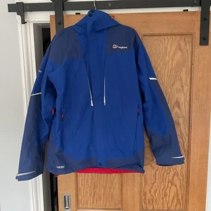 Berghaus Mera Peak 5 Goretex Rain Coat Blue - Size Men's M - Picture 1 of 9