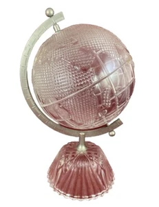 Globo mondo in cristallo su supporto 10 1/2" - Foto 1 di 4