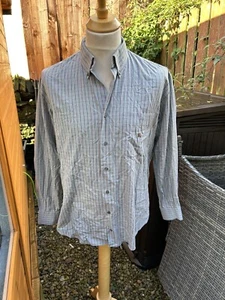 Camisa Burberry London Gris L/S Algodón Cuello Cuadros Talla 4 Grande L - Imagen 1 de 7