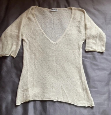 Suéter JIL SANDER marfim tamanho M manga 3/4 - Imagem 1 de 4