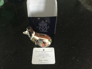 Crown Derby Welsh Corgi Dog Paperweight Sinclairs 1st Ltd Ed 500 Box Certificate - Picture 1 of 7