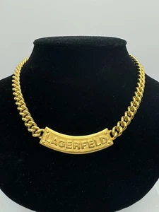 Chanel Designer Lagerfeld Vintage Paris Gold ID Chain Link Choker Halskette - Bild 1 von 7