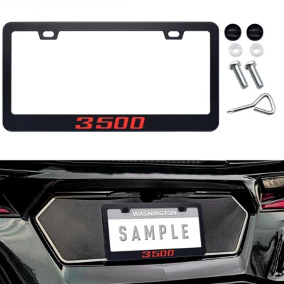 Upgraded For Dodge Ram 3500 Accessories Car License Plate Tag Frame Metal Cover - Image 1 of 4