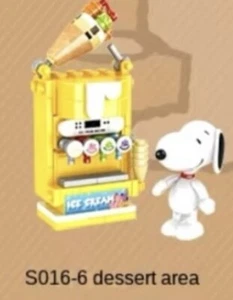 Peanuts Snoopy Supermarket bricks box ‘ Ice Cream Bar ‘ 8 To Collect Set Gift - Picture 1 of 7