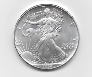 1994 - 1 oz American Silver Eagle Coin - One Troy oz .999 Bullion - Bild 1 von 4