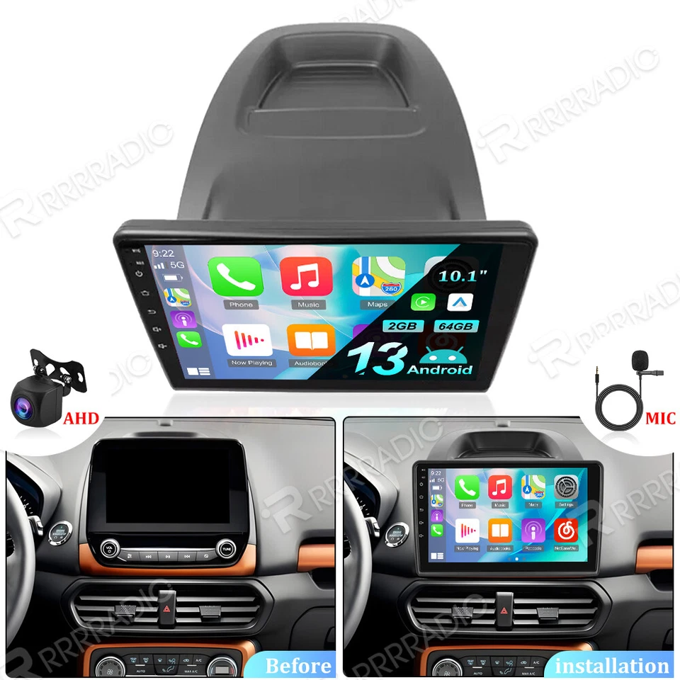 64GB Android 13 Car Stereo Carplay Radio GPS Sat Nav For Ford Ecosport 2018-2020 Foto 1 de 4