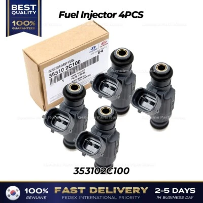 ⭐Genuino⭐ Inyector de combustible 4 piezas 353102C100 para Hyundai Genesis cupé Foto 1 de 4