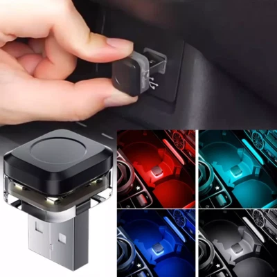 1x Mini USB LED Luz Interior Coche Neón Atmósfera Ambiental Lámpara Bombilla Accesorios Foto 1 de 4