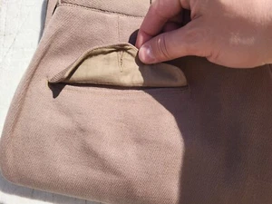 WW2 US Army "Pinks" Wool Officer's Trousers - Zipper Fly - Size 32x27 - Picture 1 of 11