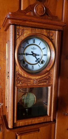 DEA Centennial Parlor Wall Clock #SF0110 with Pendulum and Key-Working Cover