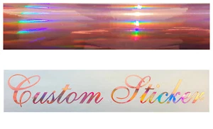 1000mm Pink Rose Gold Neo Chrome Custom Text Wording Personal Name Sticker Decal - Picture 1 of 7