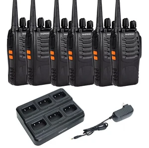 6pcs BAOFENG BF-888S Two Way Radios Walkie Talkie UHF 400-470MHZ + 6-Way Charger - Picture 1 of 9