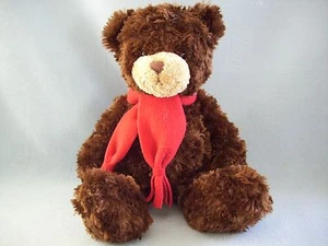 Bradley Gund Teddybär braun mit rotem Schal 16 Zoll The Borders Bear 46100 - Bild 1 von 5