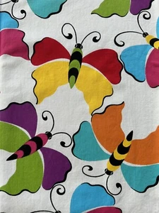 Butterfly Pop Art Screen Print Canvas Fabric 71 X 45 - Picture 1 of 10