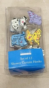 Hometrends Kids Cats & Dogs Set Of 12 Resin Shower Curtain Hooks NEW - Picture 1 of 4
